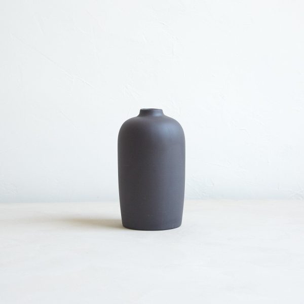 Ceramic Blossom Vase, Smoke/Tall