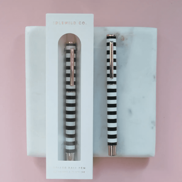 Black & White Stripe Pen
