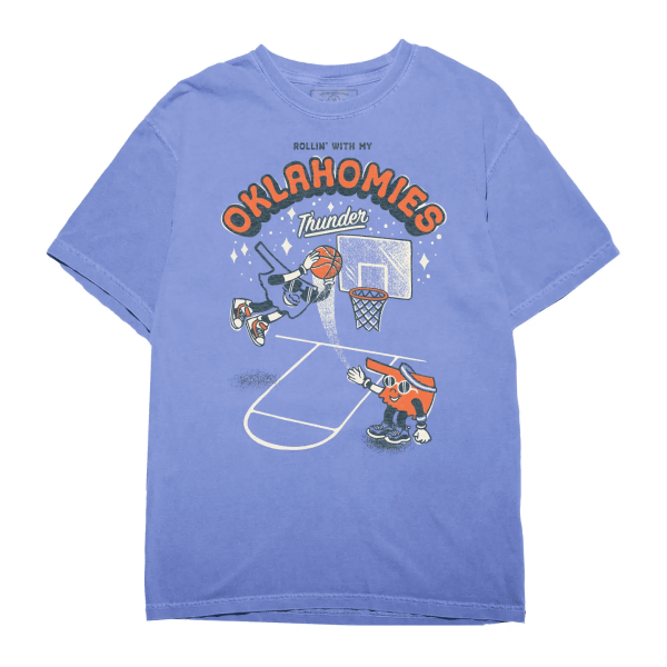 OKC Thunder Oklahomies Tee, Flo Blue, XL
