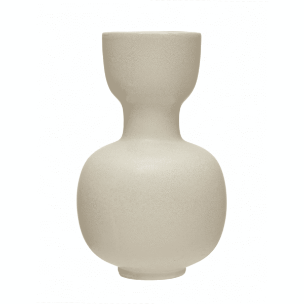 Stoneware Vase, Cream
