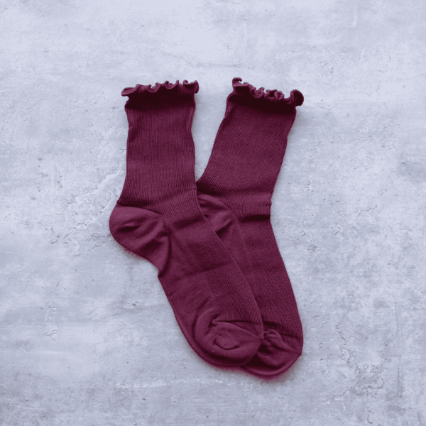 Wine Wednesday Ruffle Socks