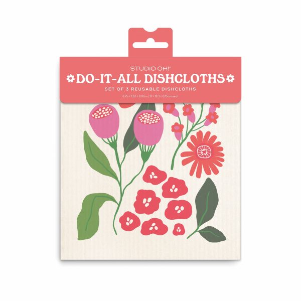 Botanical Bliss Dishcloths, Set/3