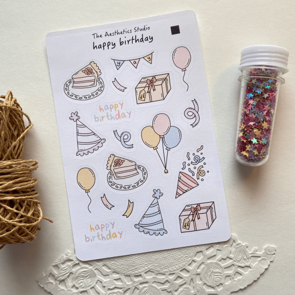 Happy Birthday Sticker Sheet