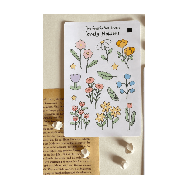 Lovely Flowers Sticker Sheet