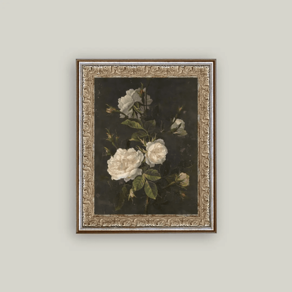 Moody Still Life Rose Framed Print