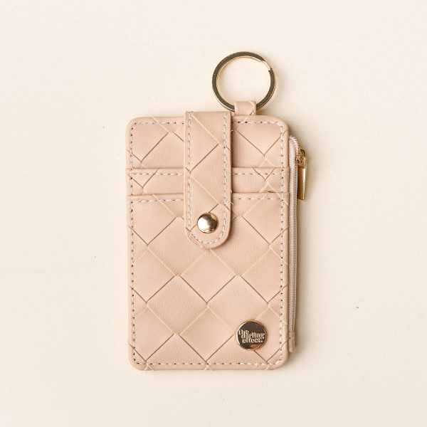 Woven Keychain Wallet, Oat