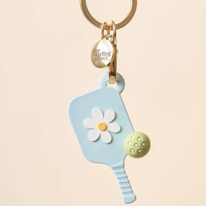 Aqua Pickleball Paddle Keychain