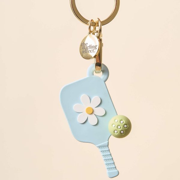 Aqua Pickleball Paddle Keychain