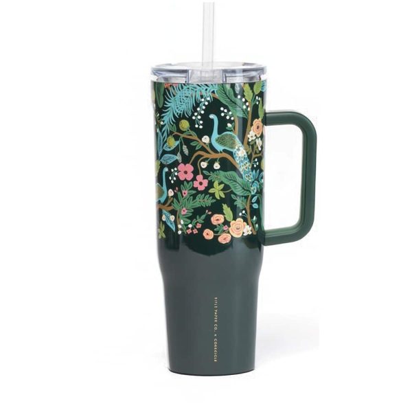 Rifle Paper Peacock Blue Cruiser, 40 oz