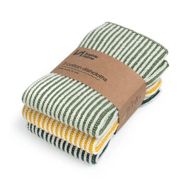 Cotton Dishcloths - Ribbed Citrus