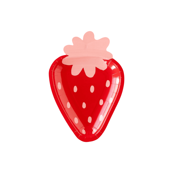 Strawberry Shaped Paper Plate