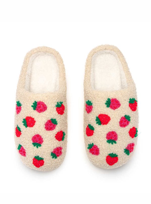 Strawberry Slippers, Md/Lg