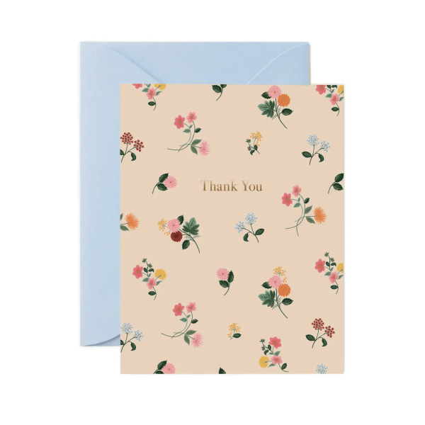 Ditsy Dahlia Thank You Card