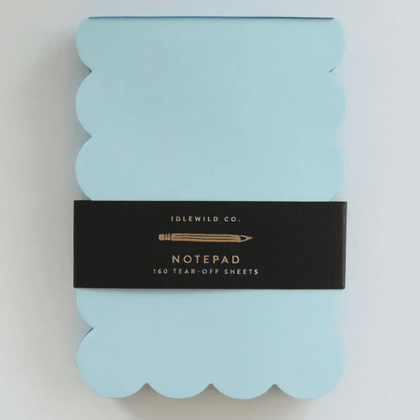 Scalloped Shaped Pad | Aqua + Blue