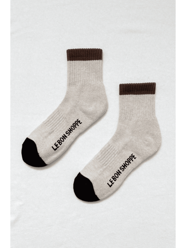 Girlfriend Socks, Black Coffee Color Block