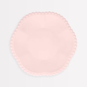 Pink Dot Edged Flower Plates