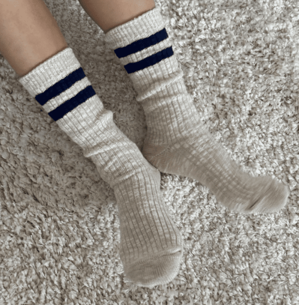 Cottage Varsity Socks, Oatmeal