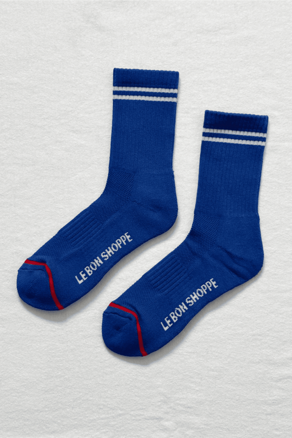 Boyfriend Socks, Cobalt