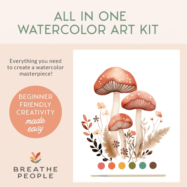 Mushroom Forest Beginner Watercolor Kit