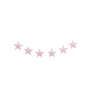 Red Stripes Hanging Stars Banner
