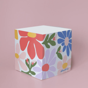 Primary Blooms Sticky Note Cube