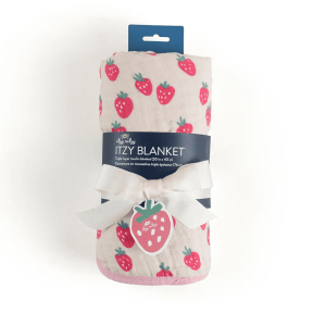 Strawberries + Cream Baby Blanket