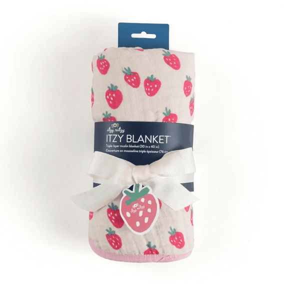 Strawberries + Cream Baby Blanket