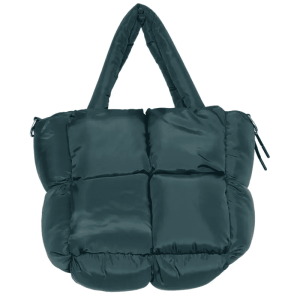 Forest Green Mini Puffer Tote