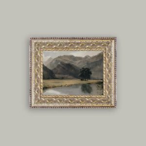River Mountainscape Framed Print