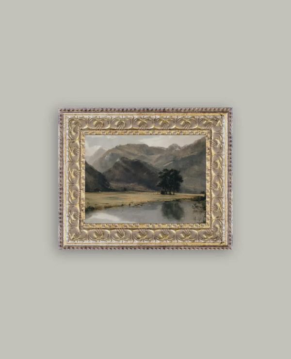 River Mountainscape Framed Print