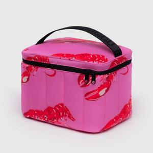 Pink Lobster Puffy Lunch Bag