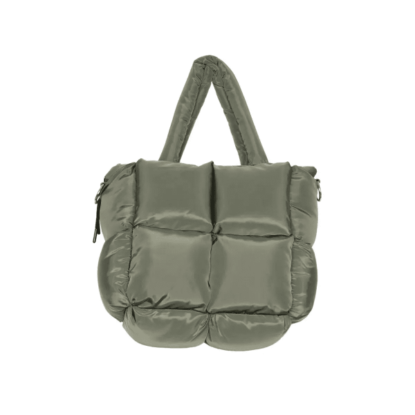 Olive Mini Puffer Tote