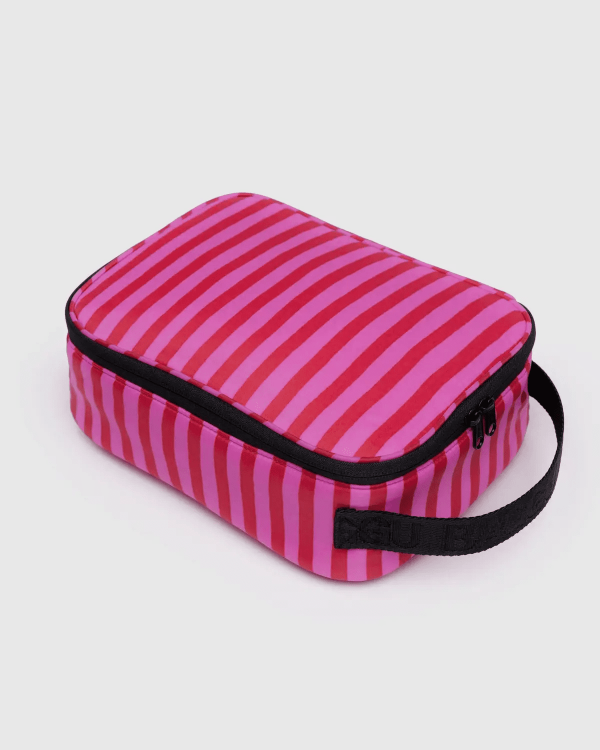 Pink & Red Painted Stripe Lunch Box