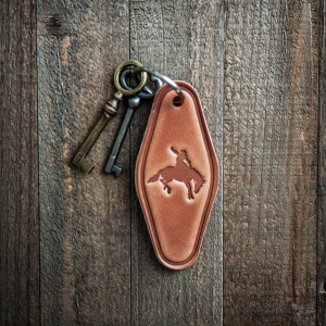 Bronco Leather Keychain