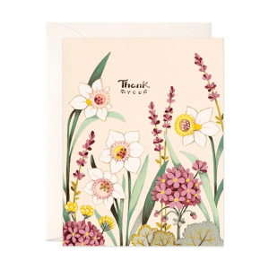 Cream Floral Thank You