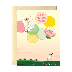 Floral Balloons Birthday