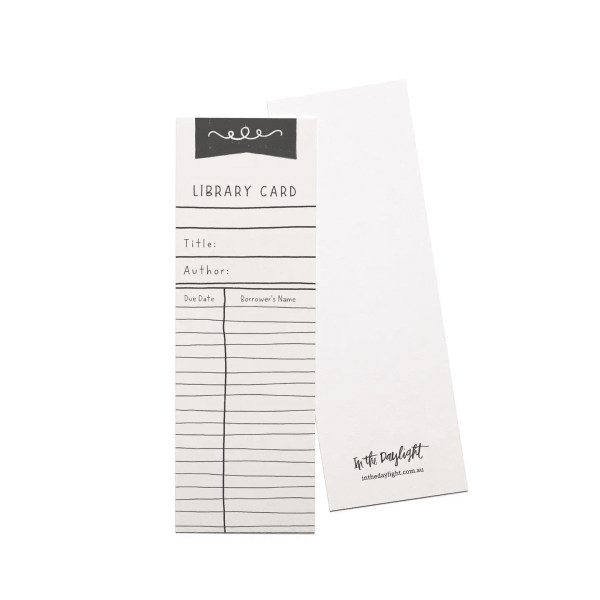 Vintage Library Card Bookmark