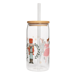 Nutcracker Glass w/ Lid