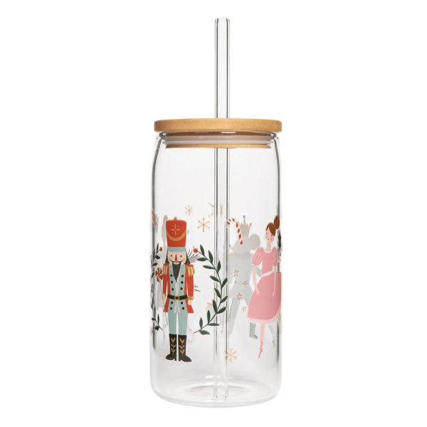 Nutcracker Glass w/ Lid