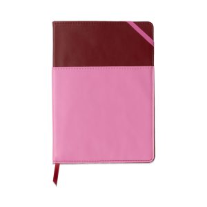Burgundy + Pink Vegan Leather Pocket Journal