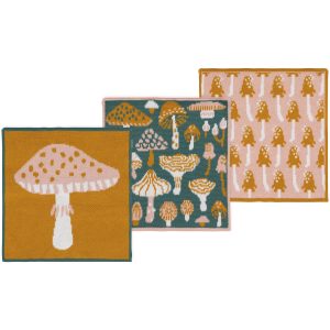 Mushroom Gems Knit Dishcloth Set