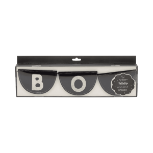 Boo Black Felt Bunting Banner
