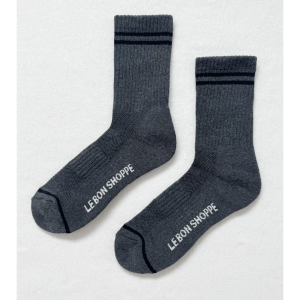 Boyfriend Socks, Charcoal