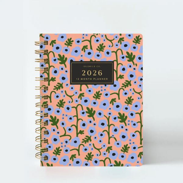 2026 Coral Floral Pocket Planner