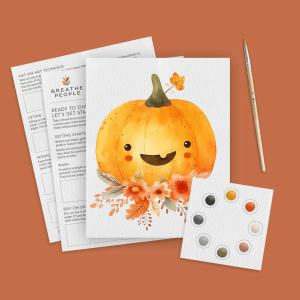 Floral Pumpkin Beginner Watercolor Kit