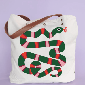 Striped Snake Tote