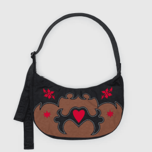Western Appliqué Medium Nylon Crescent Bag